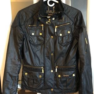 Barbour Waxed Cotton Jacket in Black